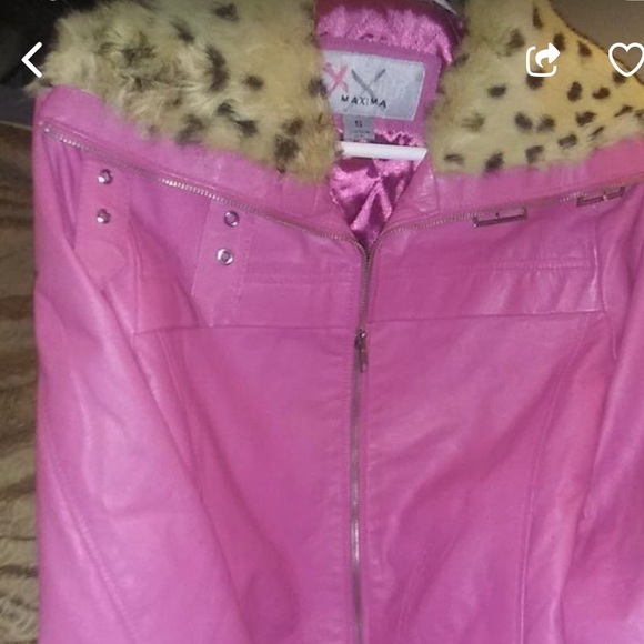Pink Wilson’s Leather’s leather Jacket - Picture 2 of 5